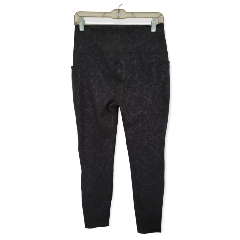 Spyder Black Web Print High Rise Active Performance Pants Leggings - Picture 4 of 9